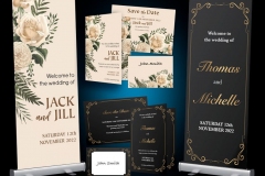 Wedding banner and invitation bundles